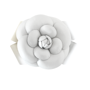 Flower ruffle bow brooch