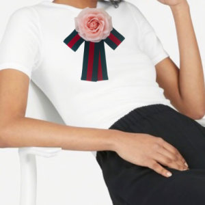 Tees with Flower Large Modern bow brooch