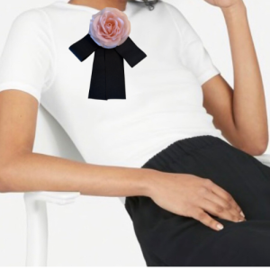 Tees with Flower Large Modern bow brooch